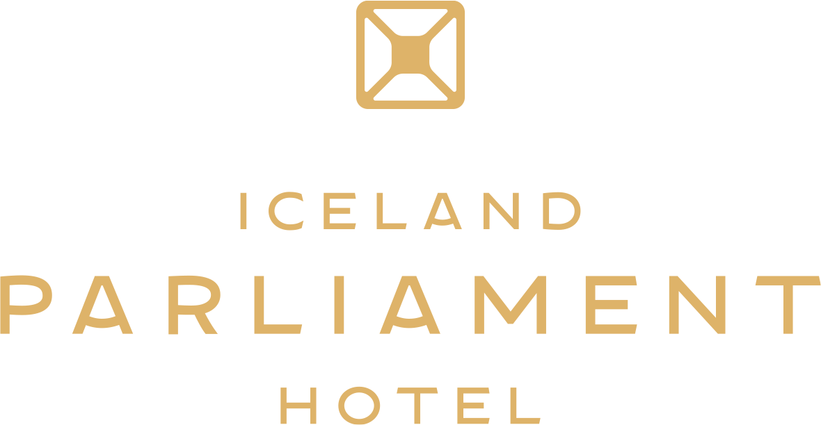 Iceland Parliament Hotel Golden Logo Plain