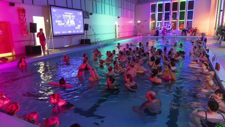 Pool cinema screening at RIFF